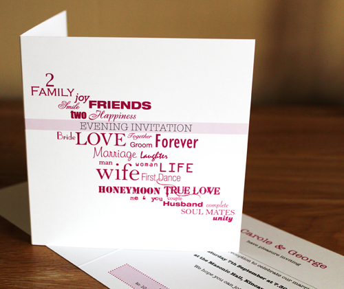 Sentiments Evening Invitation in Juicy Plum Sentiments Evening Invitation in Juicy Plum