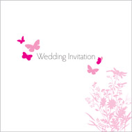 Butterfly wedding stationery invitation