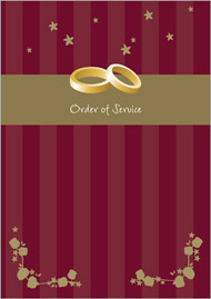 Fairytale wedding stationery order of service