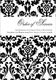 Flockamania wedding stationery order of service
