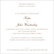 Formal wedding stationery invitation inside