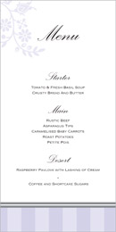 Harmony wedding stationery menu