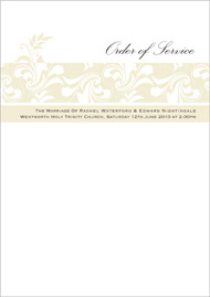 Millie wedding stationery order of service