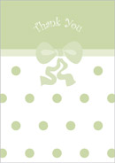 Polka Perfect wedding stationery thank you card