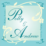 Romantic wedding stationery invitation