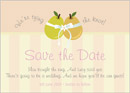 Tying the Knot wedding stationery save the date card