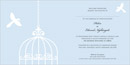 Birdcage wedding stationery invitation inside