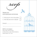 Birdcage wedding stationery RSVP