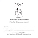 Bride & Groom wedding stationery RSVP