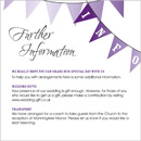 Bunting wedding stationery Information Insert