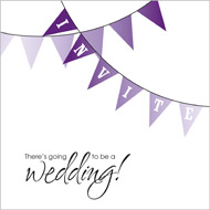 Bunting wedding stationery invitation