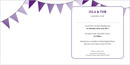 Bunting wedding stationery invitation inside