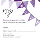 Bunting wedding stationery RSVP