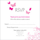 Butterfly wedding stationery RSVP