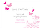 Butterfly wedding stationery save the date card