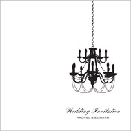 Chandelier wedding stationery invitation