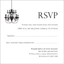 Chandelier wedding stationery RSVP