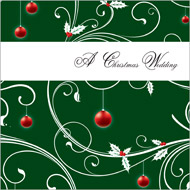 Christmas wedding stationery invitation