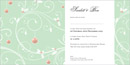 Christmas wedding stationery invitation inside