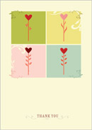 Country Love wedding stationery thank you card