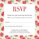 Vintage Rose wedding stationery RSVP