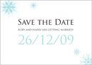 Winter Wonderland wedding stationery save the date card