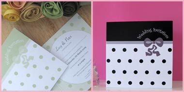 Polka Perfect wedding stationery invitation